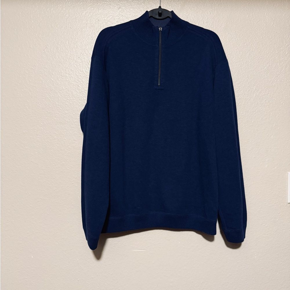 Tommy Bahama Men's Navy Blue Zip-Up Reversible Sweater Size  XL